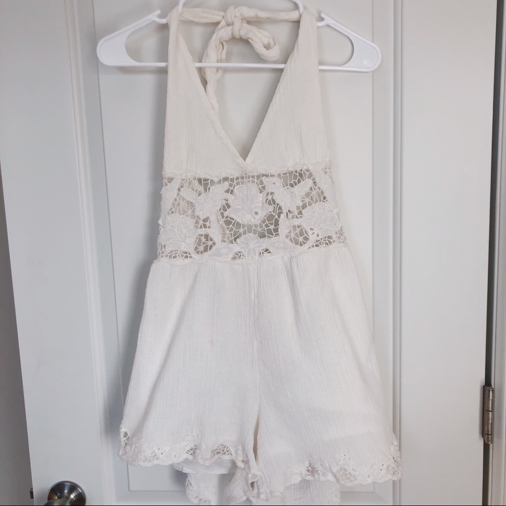 Free People - White Lace Romper